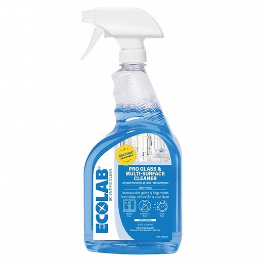 Reviews for ECOLAB 32 oz. Ammonia-Free Pro Glass Cleaner and Multi-Surface Cleaner Spray Bottle for Windows and Mirrors | Pg 1 - The Home Depot