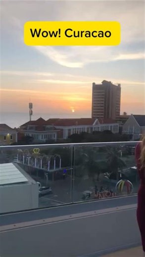 This rooftop view hits different 🌊 #curaçao #travel