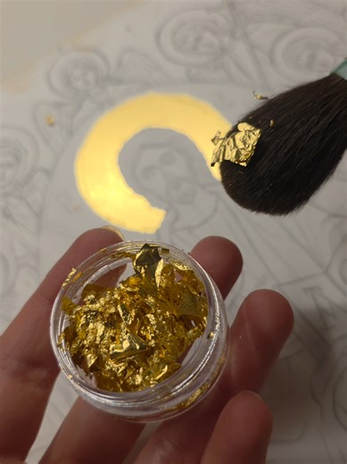 Gilding ✨️ #jesus #gild #goldleaf #art #christiantiktok | religious imagery art