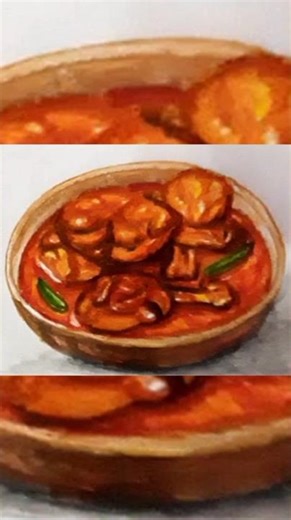 Indian food chicken curry drawing shorts #indianfood #chicken #curry #shorts