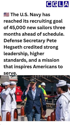 U.S. Navy Hits Recruiting Goal Early 🇺🇸⚓
