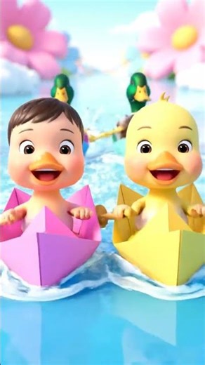 “Ducks Racing Paper Boats”