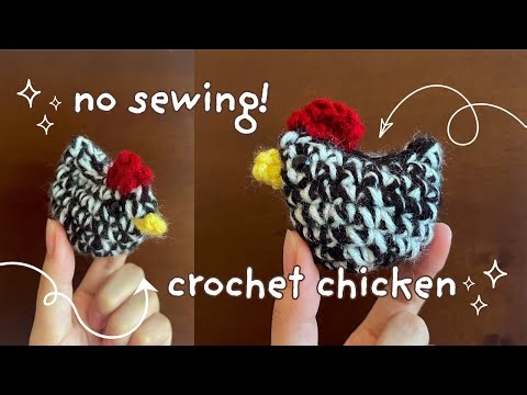 crochet chicken (no sewing!)⋆˙⟡♡