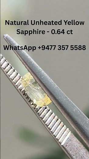 💎 Natural Unheated Yellow Sapphire – 0.64 ct #gemstone #gemstones #yellowsapphire
