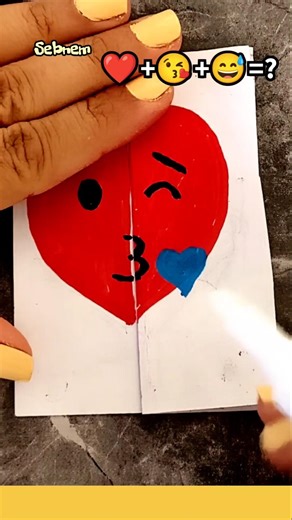 ❤️+😘+😅=?SATISFYING CREATIVE FOLDING SURPRISE MIX EMOJI DRAWING - SÜRPRİZ KARIŞIK EMOJİ ÇİZİMİ