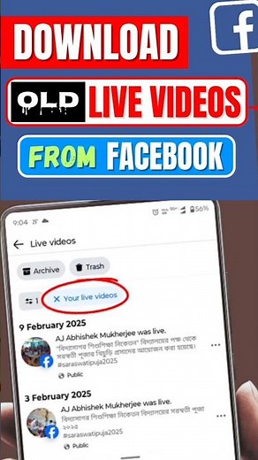 How To Download Your Old Live Videos On Facebook #facebook #shorts