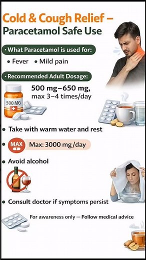 Cold & Cough Relief: Safe Use of Paracetamol | Dosage, Tips & Precautions