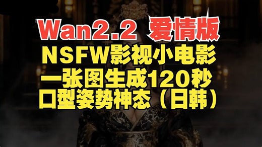 【Comfyui工作流】Wan2.2 新手必备整合包，本地部署，一键安装，无限制生成丝滑无闪烁女友视频，换脸，换人，换装AI视频角色替换,女友正确打开姿势!