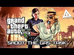 GTA 5 Tips and Tricks - How to Shoot the Gas Tank on a Vehicle (Grand Theft Auto V)