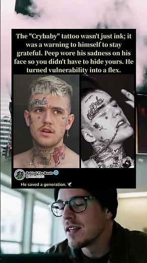The True Meaning of Lil Peep's Tattoo 💔#LilPeep #Crybaby #EmoRap #FaceTattoos #GothBoiClique #rap