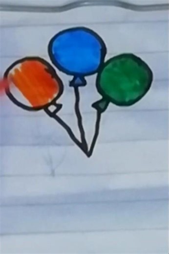 How to drew a beautiful buloon #short #shortfeed.