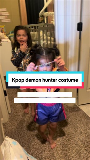 This is a must for little kpop demon hunter fans! My girls are obsessed with these costumes!! Check them out in the link below. #costume #kpopdemonhunters #kpopdemonhuntercostume #rumicostume #pretendplay