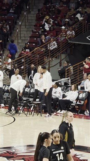 The best coaching staff in the world getting prepared for the 2nd half | Vanderbilt vs South Carolina Gamecocks Women's Basketball #SouthCarolina #Gamecocks | Aisha Haynes