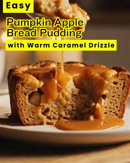 8K views · 28 reactions |  Pumpkin Apple Bread Pudding with Warm...