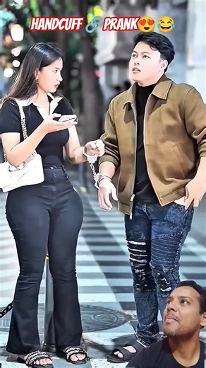handcuff🔗😍prank on public #funny #prank #comedy #funnyvideo #viralvideo #trending #fun #shorts