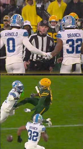 Lions' Brian Branch was ejected for this hit #NFL #football #Lions #Packers