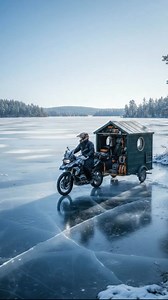The Ultimate Two-Wheel Cabin 😍 #camping #motorcycle #wintervibes | Bikeoholic