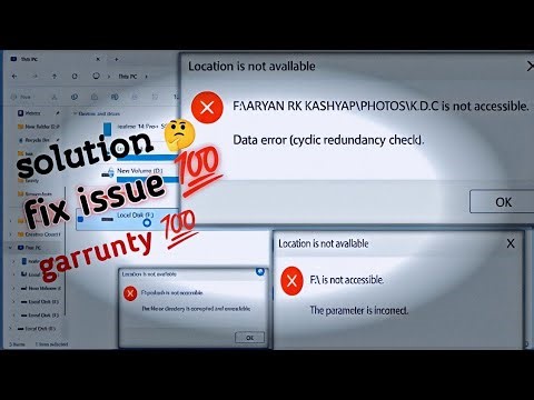 Data error cyclic redundancy check | The parameter is incorrect | data error problem hhd , ssd fix