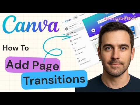 How to Add Transitions to Pages in Canva | Canva Tutorial 2025