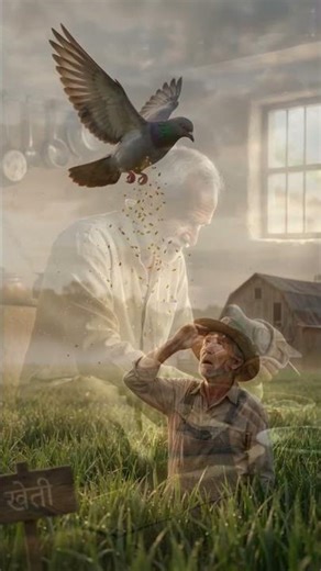 “Yeh kabootar nahi, kisan ka farishta hai 🕊️✨#positivevibes #lifechanging #viralshorts