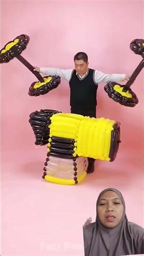 membuat sepeda, eskavator dan blender dari balon❗