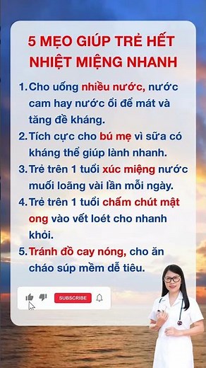 5 mẹo giúp trẻ hết nhiệt miệng nhanh chóng tại nhà I Bác sĩ Hương
