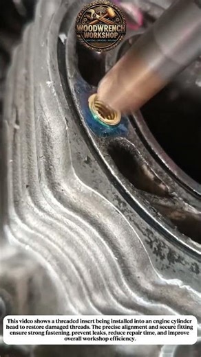 Installing Thread Insert in Engine Cylinder Head | Precise Repair Technique
