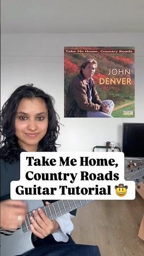 How to play Take Me Home, Country Roads on Guitar (EASY Tutorial) 🎸 #shorts