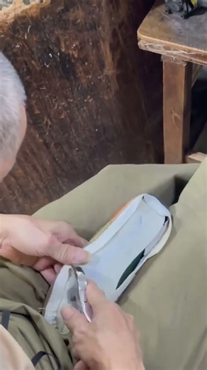 the process of tidying up shoe making by an expert#youtubeshorts #viral