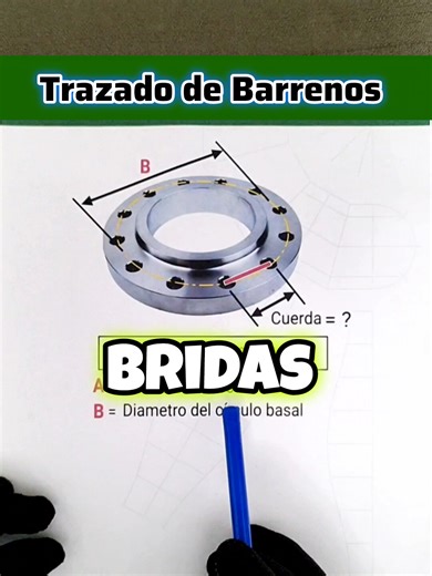 Trazado de barrenos en Bridas#aprendizindustrial #welding #brida #soldadura