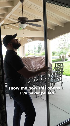 Testing out an existing bifold door during a visit to a client’s home in Los Angeles, CA. This one was already installed before we arrived, but it’s a good example of how bifold systems distribute the weight across connected panels. 👉 Tap the link in bio | Comment WINDOWS #LosAngelesHomes #WindowReplacementLA #SoCalRemodel #HomeImprovement #RELISolutions