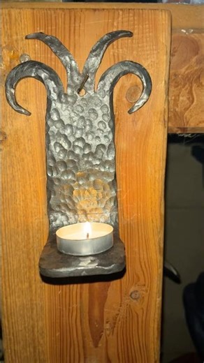 Hand forged candle sconce