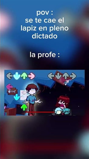 pov : se te cae el lapiz en pleno dictado, la profe : xd || #shorts #shortvideo #fnf #fnfmod #humor