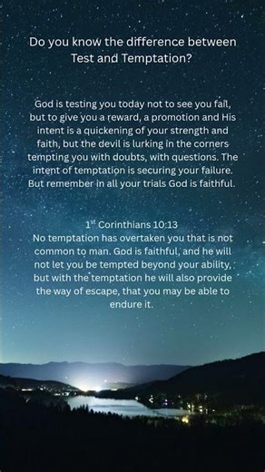 Do you know the difference between Test and Temptation