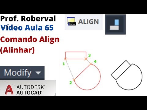 Aula 65 - Comando Align (Alinhar) no AutoCAD.
