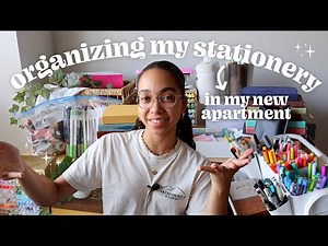 organizing my ENTIRE stationery collection in my new apartment !! 🌷 set up my desk with me
