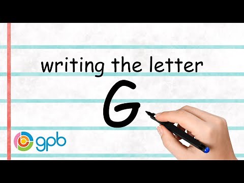 Writing the letter G in print