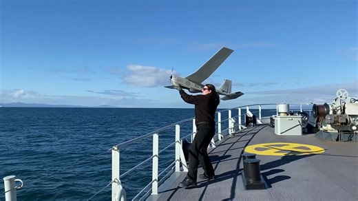 Launching a Puma drone off a Kingston Class Video courtesy of DND | Royal Canadian Navy Today and Yesterday