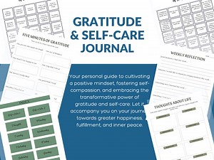 Gratitude Journal Weekly Printable 5 Minute Gratitude Journal Gratitude Journal Digital Download Gratitude Journal Self Care Checklist - Etsy Canada