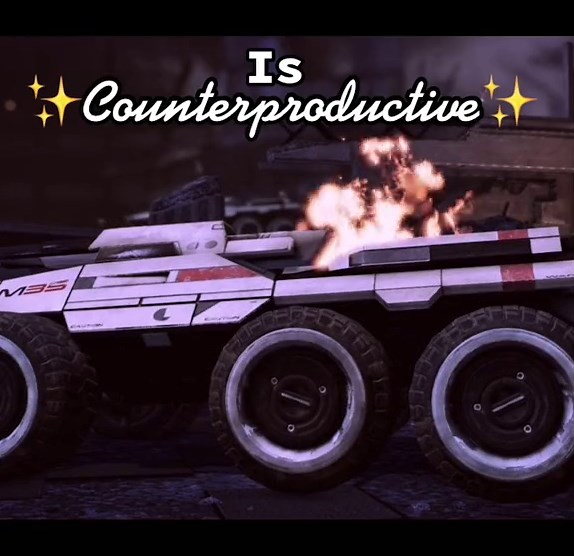 Commander Shepard and Crew FED UP Mako Meme