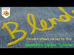 Embroidering on cloth in blender | Geometry nodes tutorial