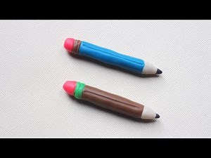 Polymer CLAY Tutorial How To Make PENCIL | Clay DIY