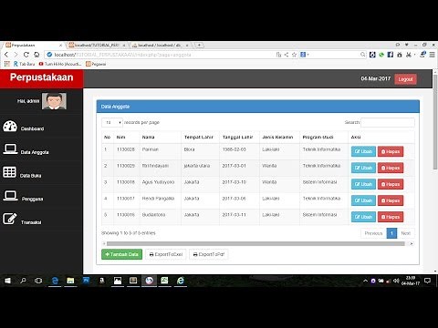 Part1 Tutorial Membuat Aplikasi Perpustakaan Dengan php mysqli dan Bootstrap Halaman dinamis