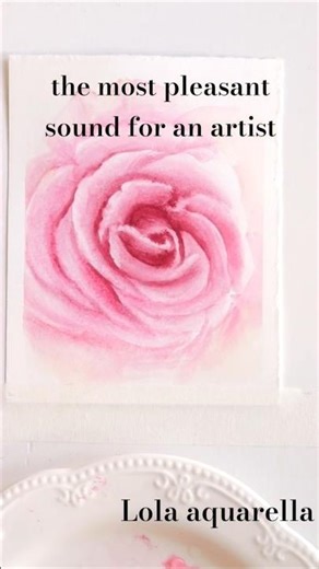 Watercolor Rose Blooming | Chaotic Flat Brush Technique #watercolor #asmr #art