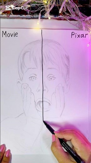 Drawing KEVIN ‼️ movie vs pixar style #homealone #christmas #newyear