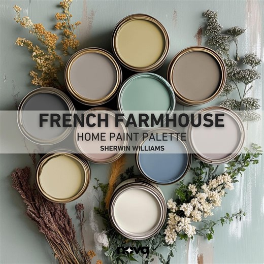French Country Sherwin Williams Home Paint Palette, Complementary Whole House Interior Color Scheme Guide, Farmhouse Countryside Tones - Etsy