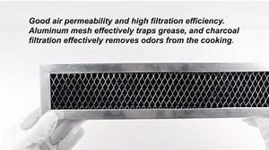 2Pcs Microwave Charcoal Filter Replacement for GE JX81D WB02X10943, Microwave Filter Replacement 11" x 2.5" Air Carbon Filter