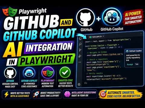 Playwright Tutorial 14 : Github and Github copilot AI integration in Playwright