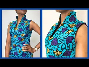 How to cut and sew a built- up neckline/ High neck collar