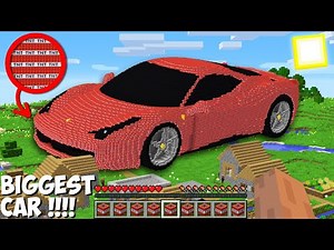 Who PARKED THE BIGGEST TNT SUPER CAR NEAR THE VILLAGE in Minecraft ? HUGE TNT CAR !